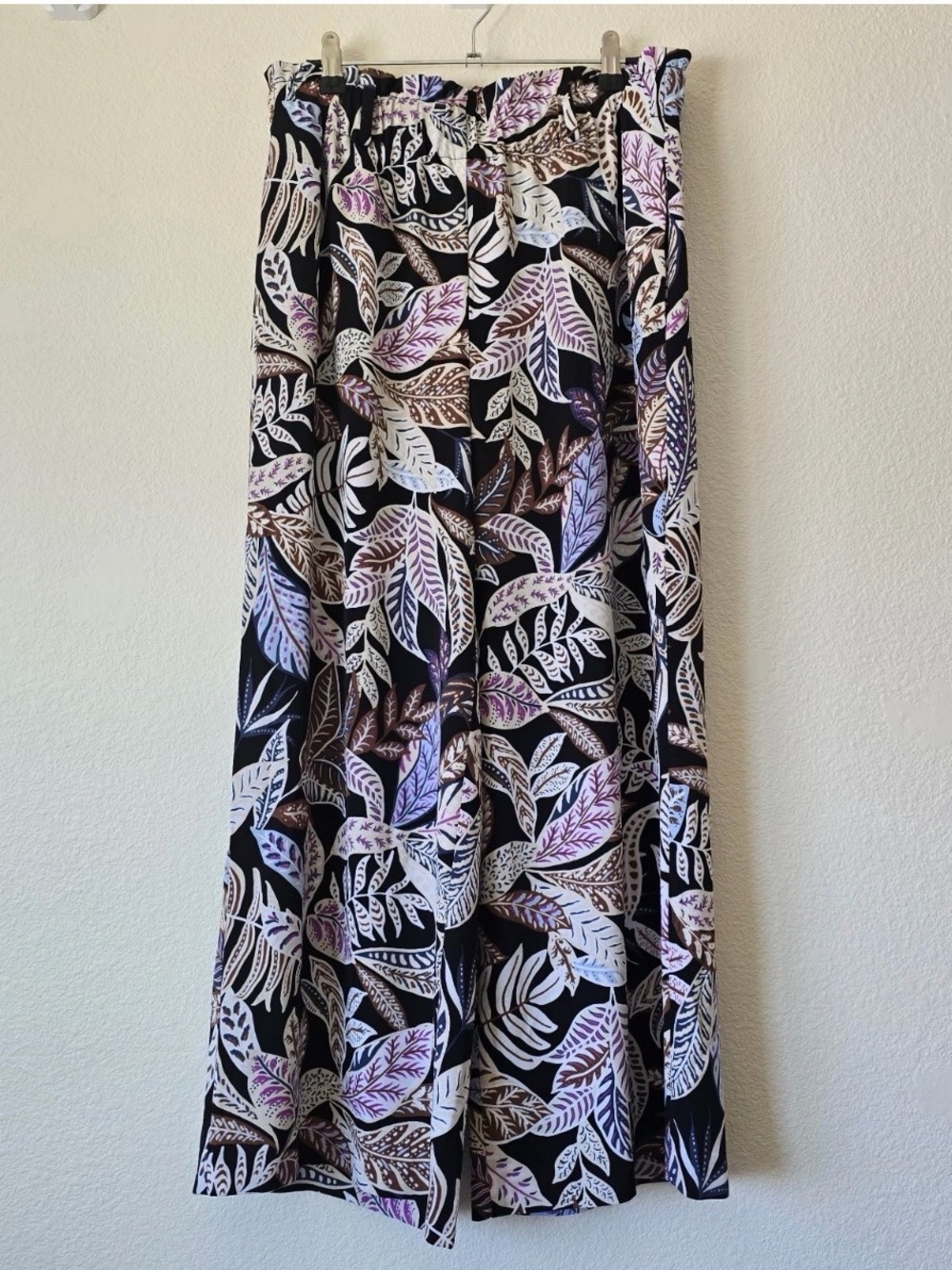 Anne Taylor Factory Tropical Wide Leg Belted Pants